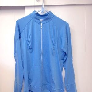 Oxford Golf Jacket ladies stretch golfwear zip front, pockets, long cuffs tech